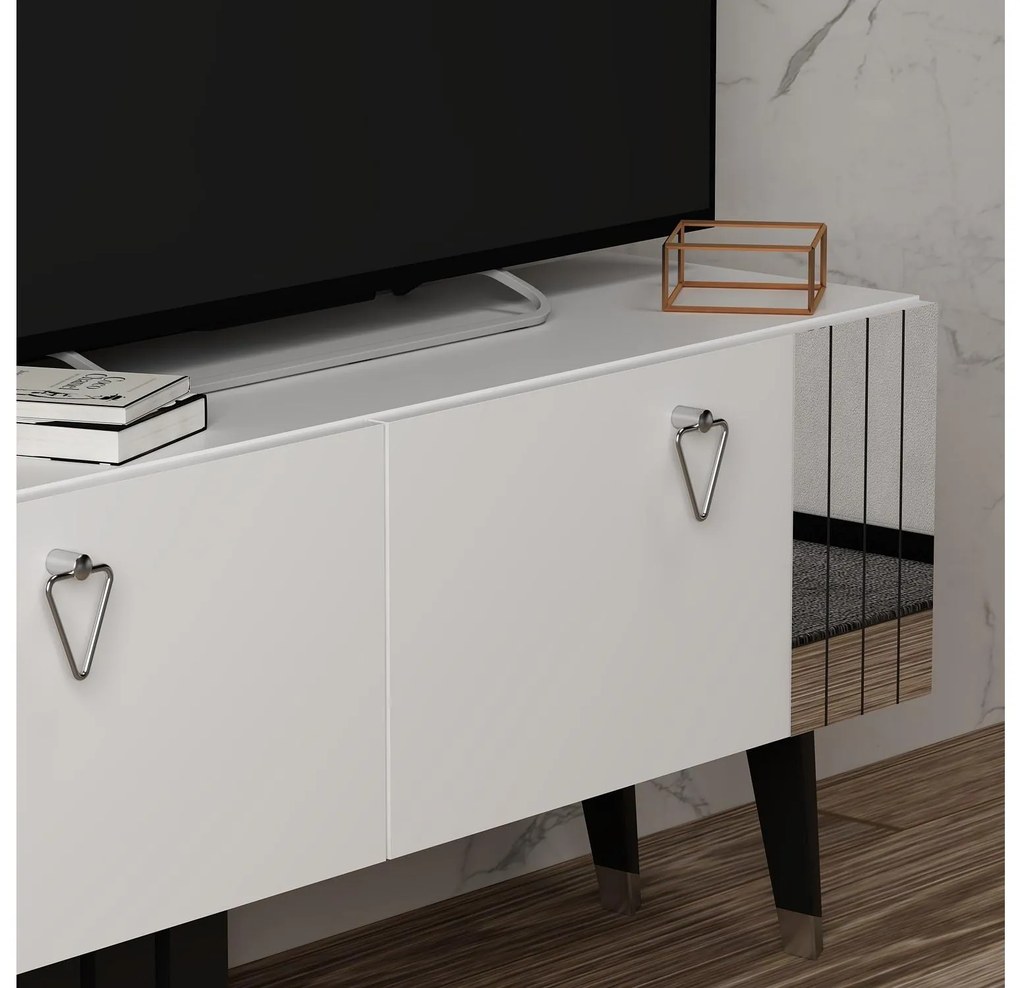 TV stolík/skrinka Nipuni (biela) . Akcia -19%. Vlastná spoľahlivá doprava až k Vám domov. 1095211
