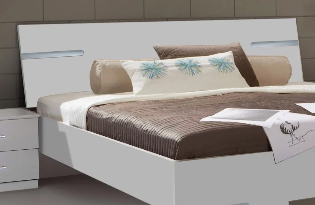 Dvojlôžková posteľ Anna 160x200 cm, biela