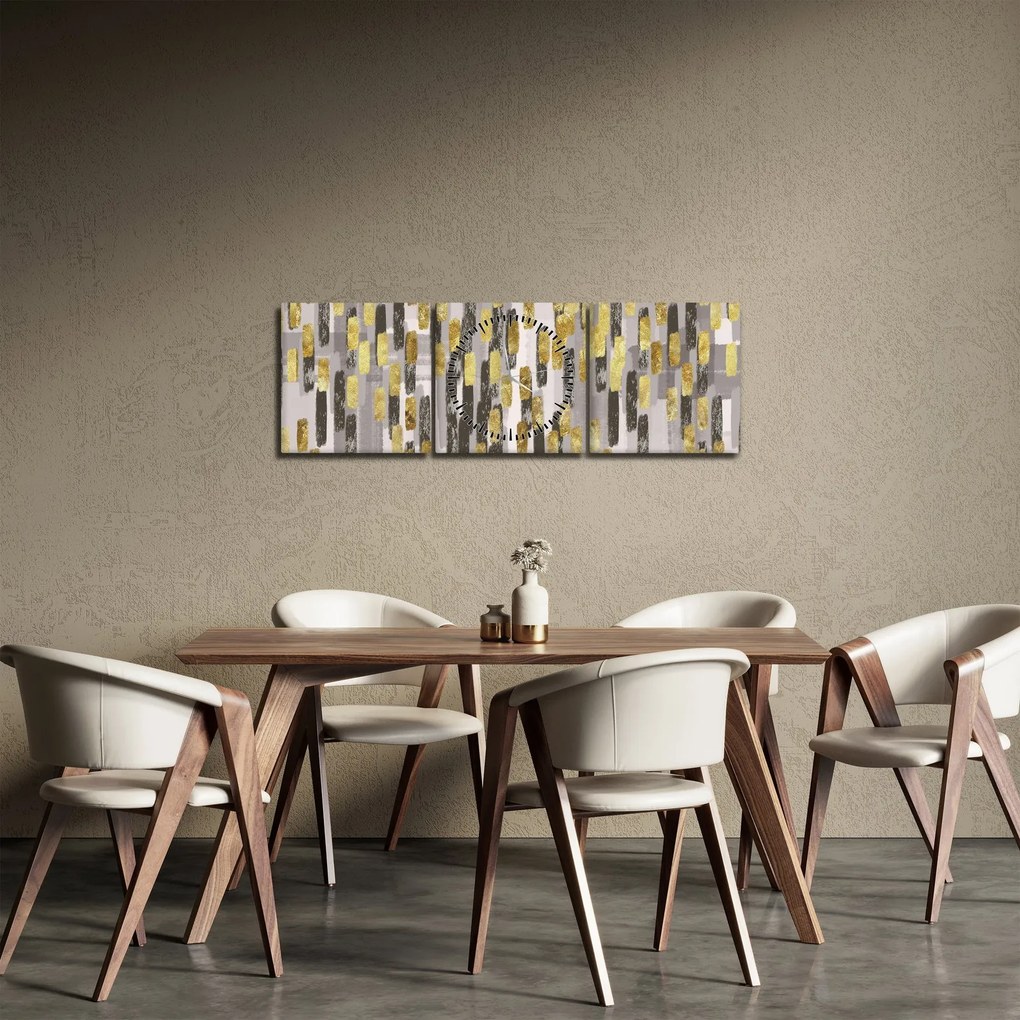 Obraz - Moderná dekorácia (s hodinami) (90x30 cm)