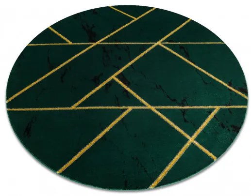 Kusový koberec Emerald geometric 1012 green and gold kruh, 120x120 (priemer) kruh, zelená, chodba / predsieň, Dywany Łuszczów