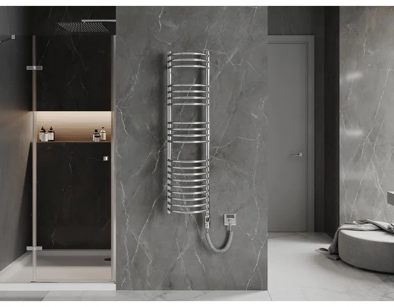 Mexen Eros, elektrické vykurovacie teleso 1200x300 mm + vykurovacia tyč 300 W, chrómová, W112-1200-318-2300-01