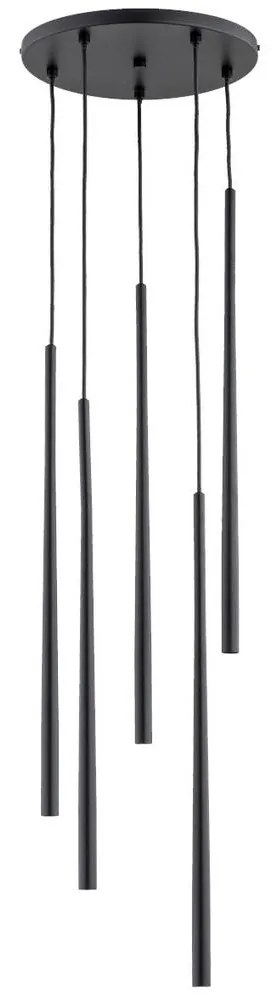 Luster na lanku CARMEN 5xG9/40W/230V pr. 30 cm čierna