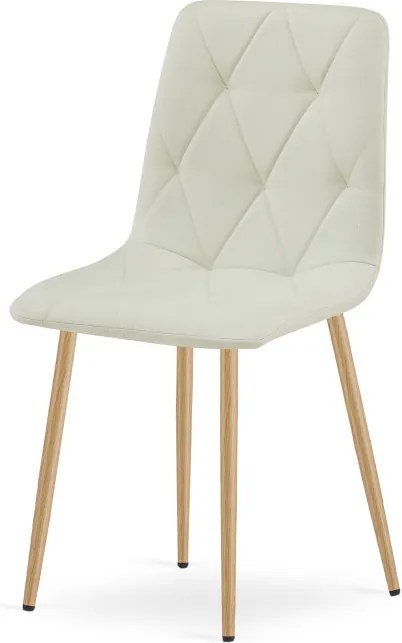 Set dvoch jedálenských stoličiek LIBRA béžové / hnedé nohy (2 ks)