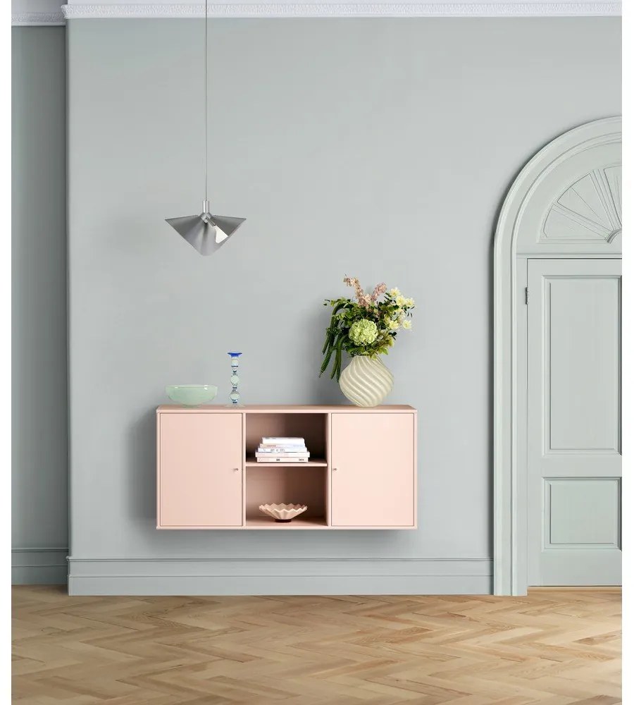 Svetloružová závesná komoda 133x61x42 cm Mistral – Hammel Furniture