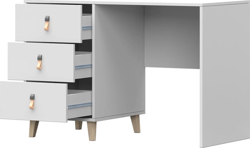 Písací stôl FALCO - biela