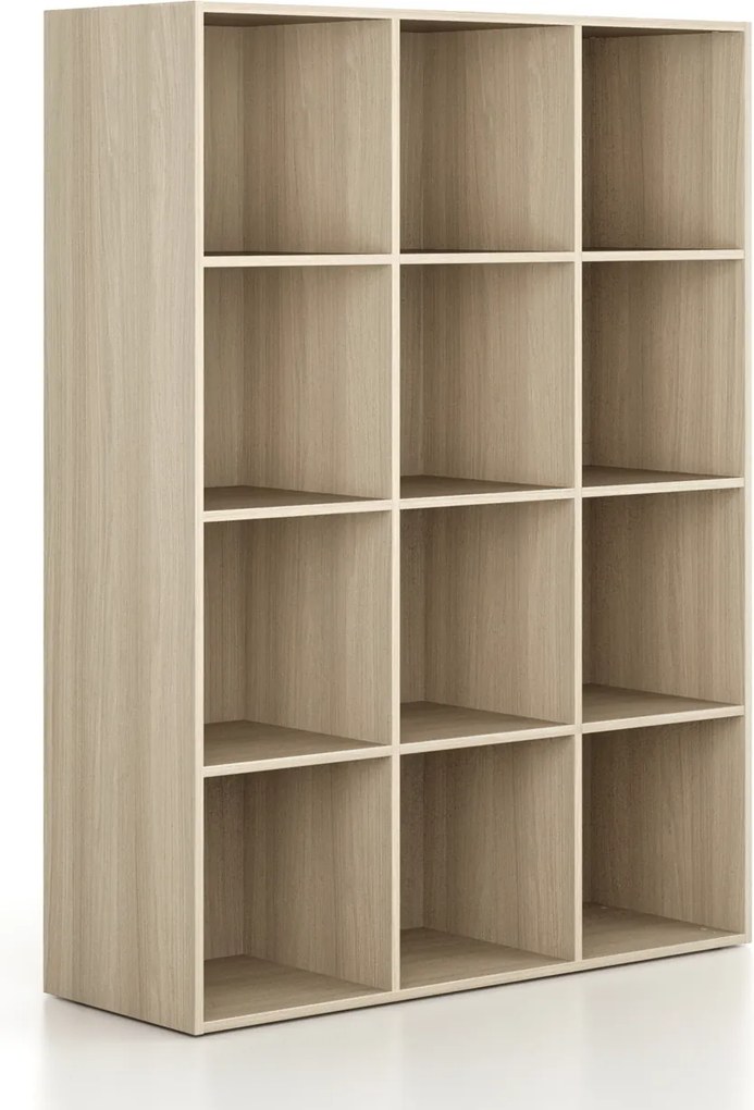 Regál FRAME, nižšie, 3 stĺpce, 1735 x 1299 x 450 mm, dub prírodný