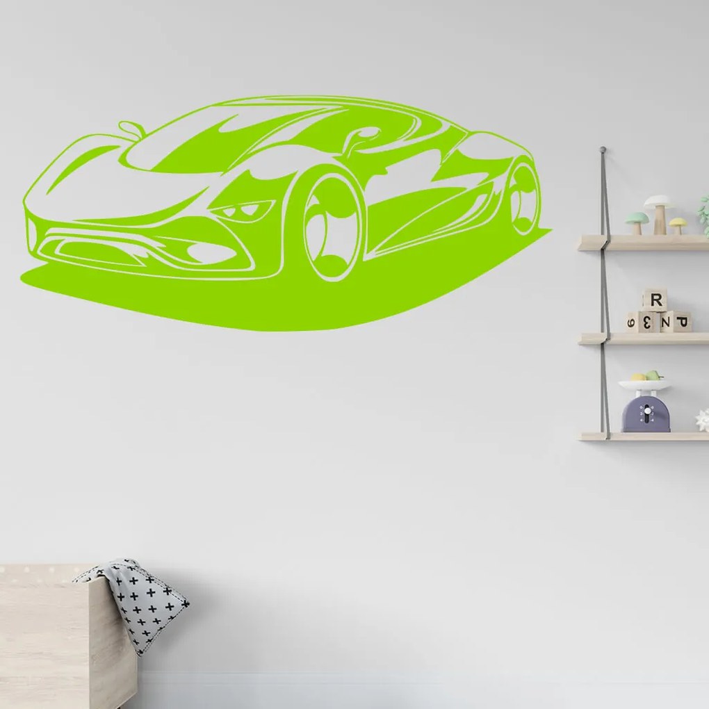 Veselá Stena Samolepka Auto budúcnosti Farba: ružová, Veľkosť: 60 x 27 cm