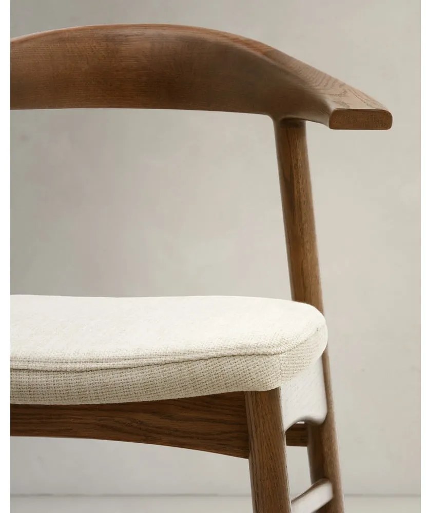 Hnedá/béžová jedálenská stolička Timons – Kave Home