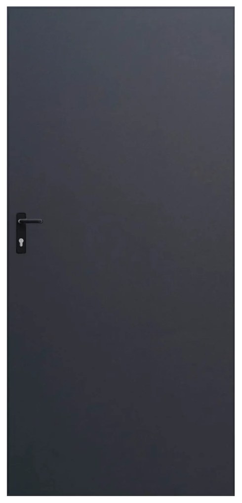 Plechové dvere 90, pravé, antracit