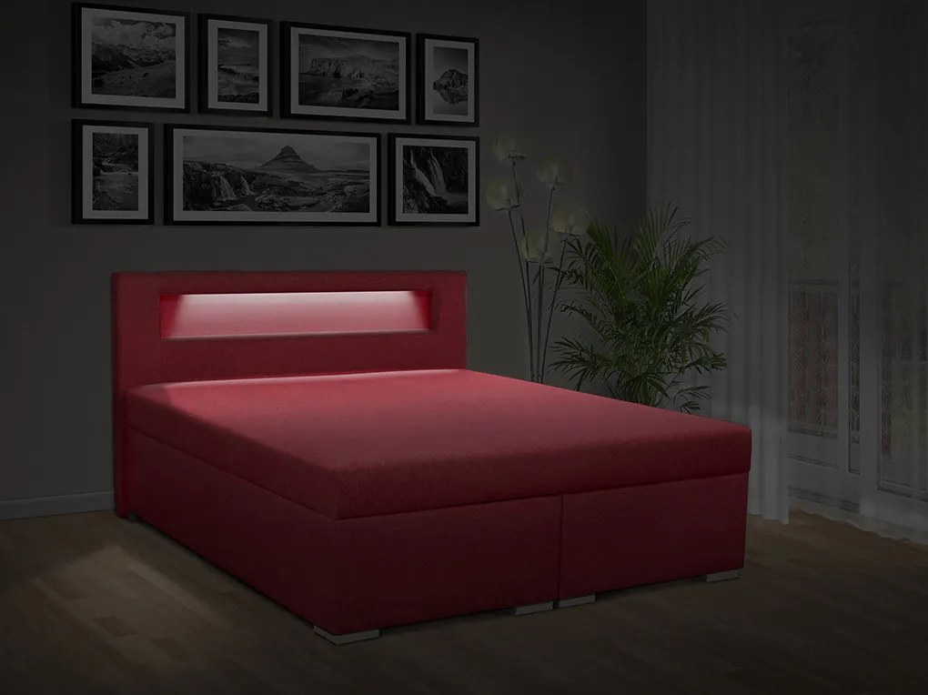Čalúnená posteľ s úložným priestorom Tango 140 Typ farebného prevedenia: Savana hnedá 25, Typ čela: A
