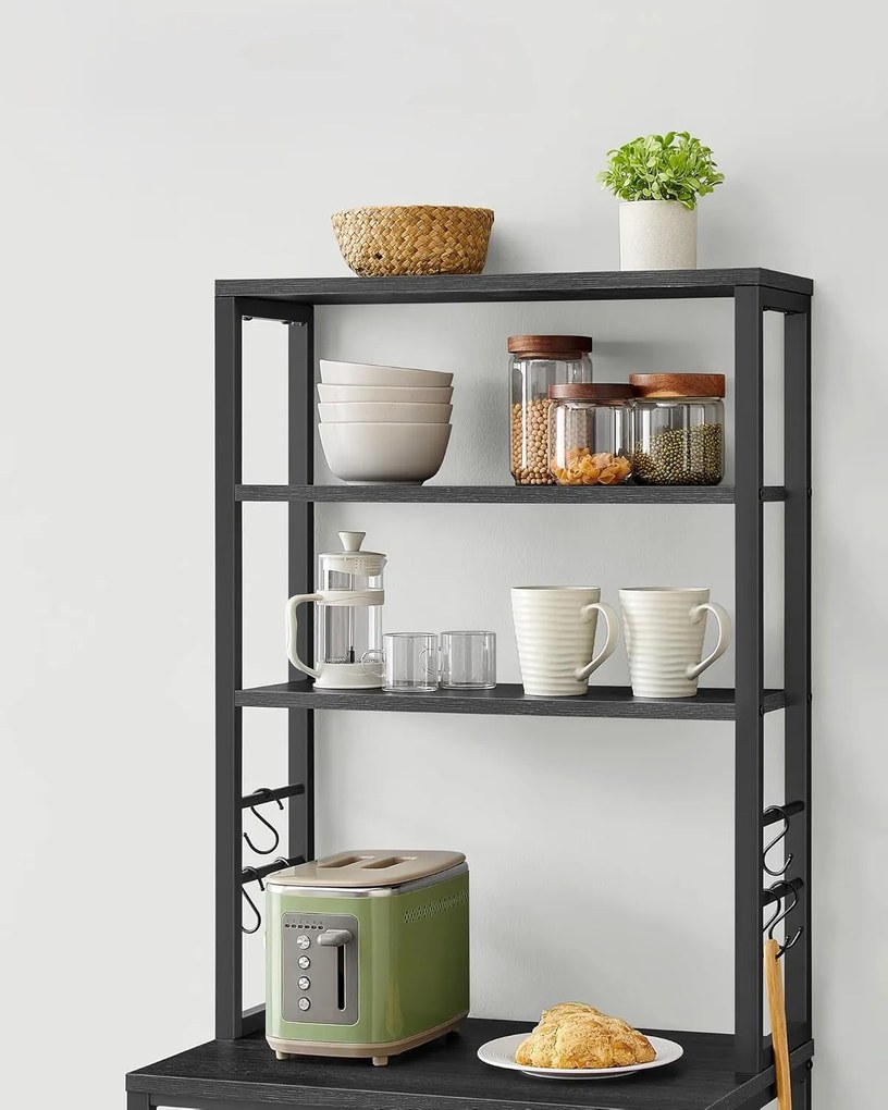 Kuchynský regál Vasagle Vogues 60 cm čierny