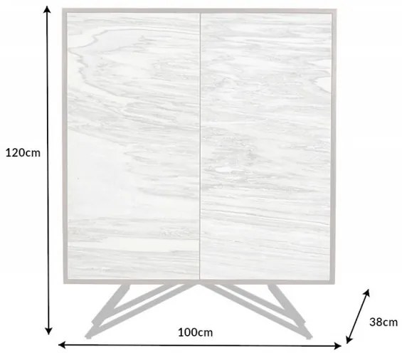 Komoda Mountain Soul 120cm prírodný kameň biela