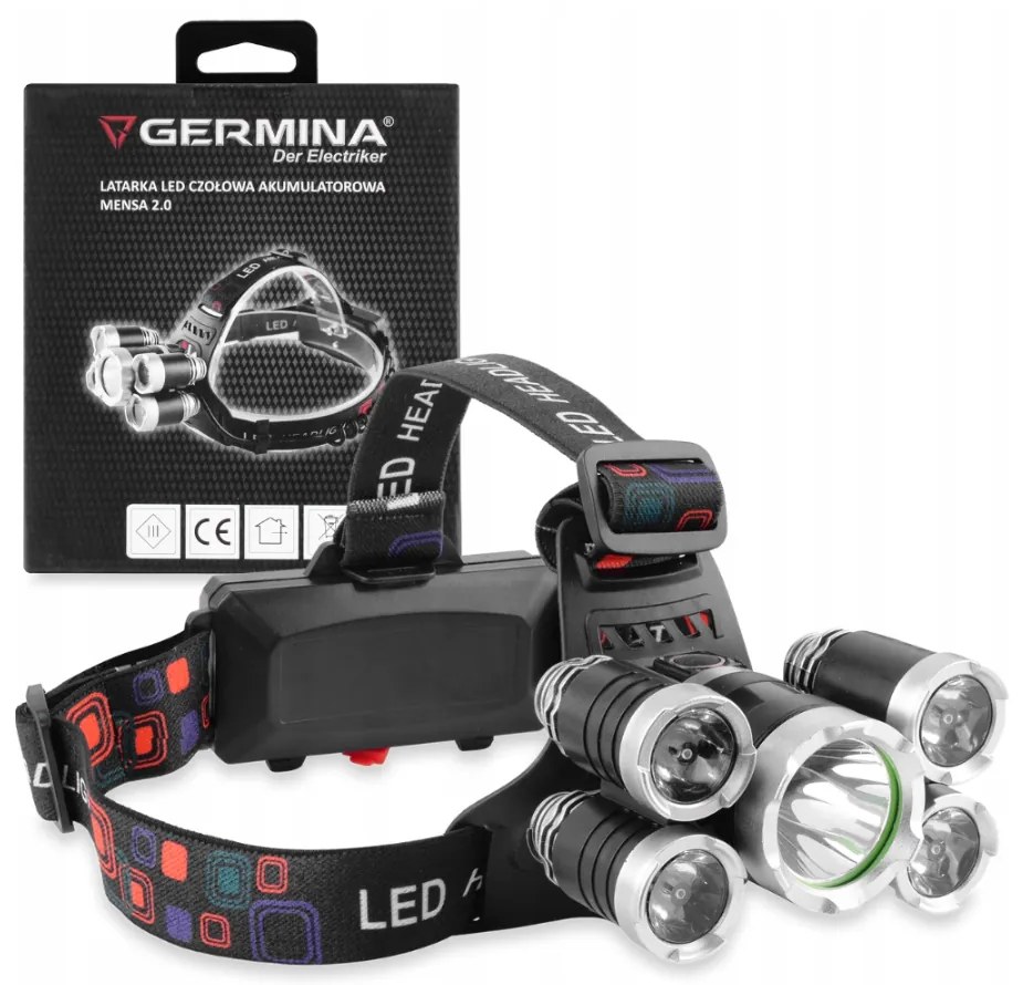 Germina LED čelovka dobíjacia 200lm IP44 USB C - VÝKONNÁ
