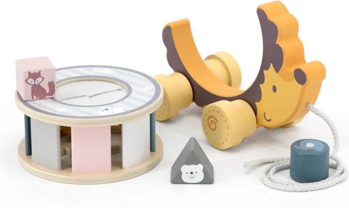 Ťahací triedič PolarB Jerzy 2 v 1 – ježko na ťahanie a triedenie tvarov