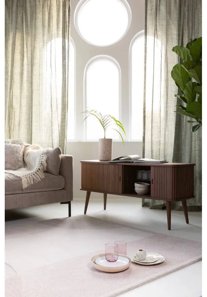 Hnedá komoda s posuvnými dvierkami Zuiver Barbier