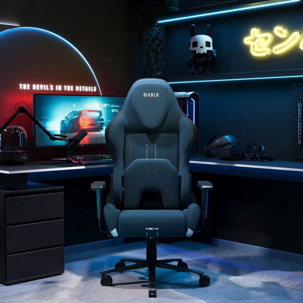 Herné kreslo Normal Size, modrý-čierny: Diablo X-One Prime Meta Ocean
