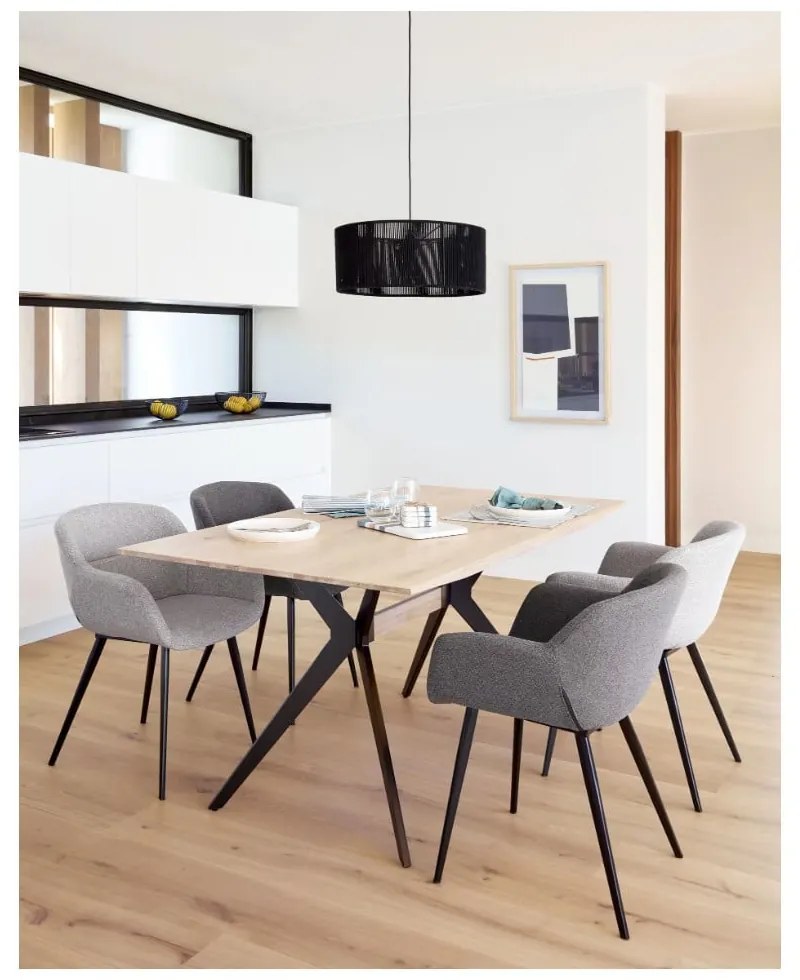 Čierne látkové tienidlo ø 47 cm Cantia - Kave Home