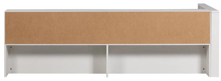 Biela jednolôžková posteľ z borovicového dreva bez roštu 90x200 cm Carter – WOOOD