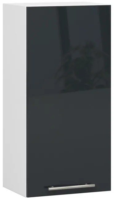 Horná kuchynská skrinka OLIWIA W 40 H720 biela / grafitová, lesk