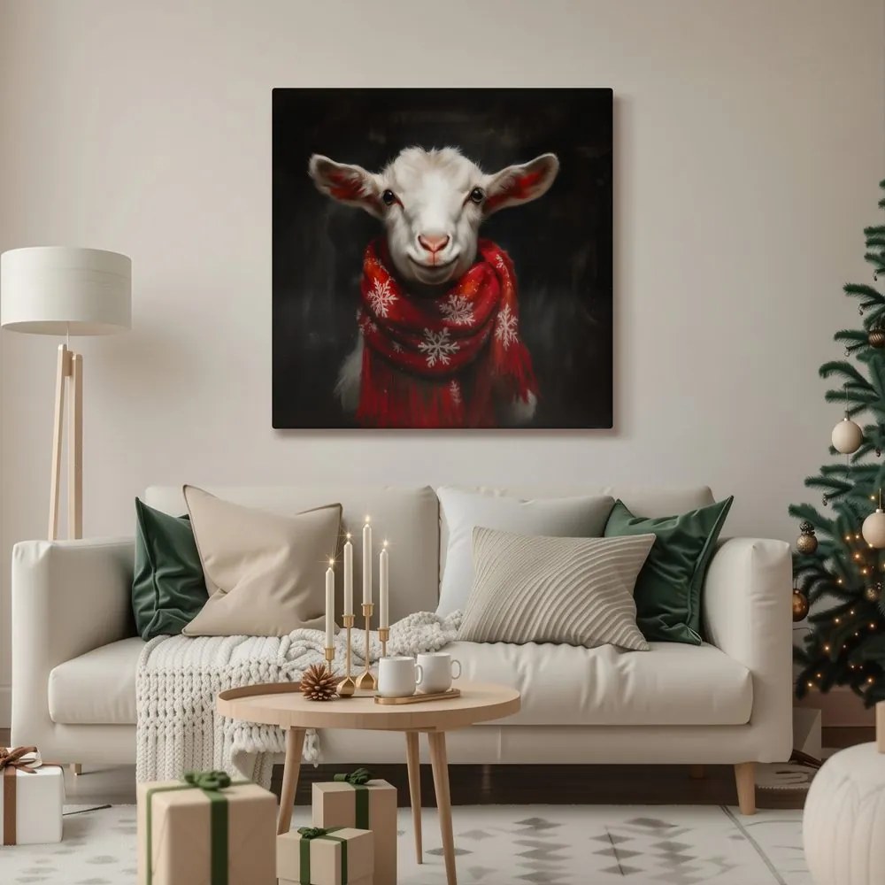Vianočný obraz roztomilá koza