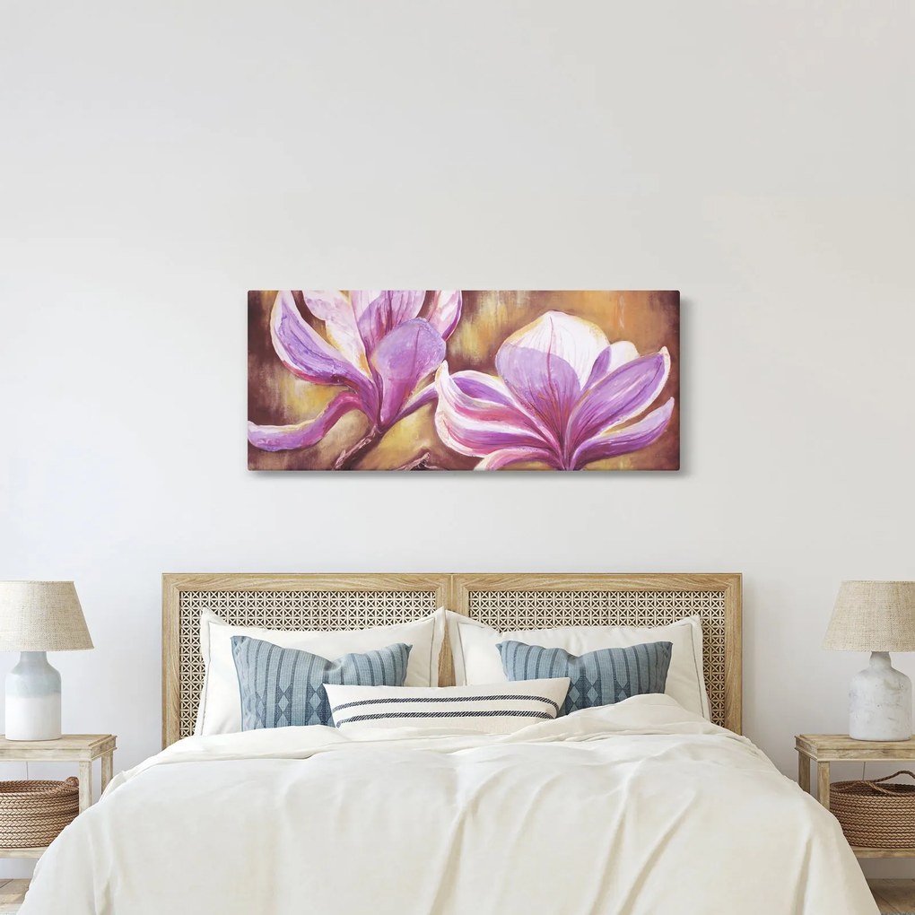 Obraz - Kvety magnólie (120x50 cm)