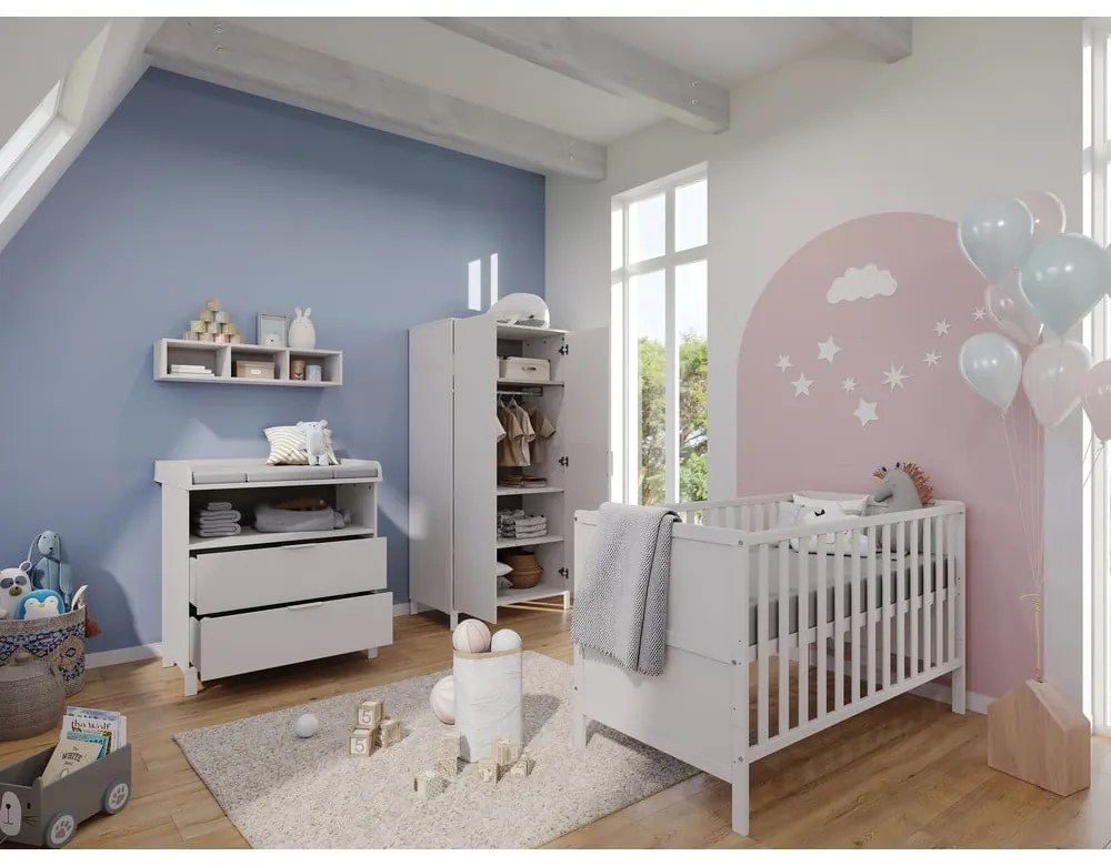 Krémová detská komoda 89x92x54 cm Alkmaar – Germania