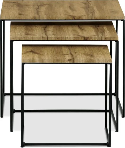 Sada 3 konferenčných stolíkov AF-3008 OAK