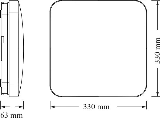 Osram - LED stropné svietidlo SQUARE LED/24W/230V 33x33 cm
