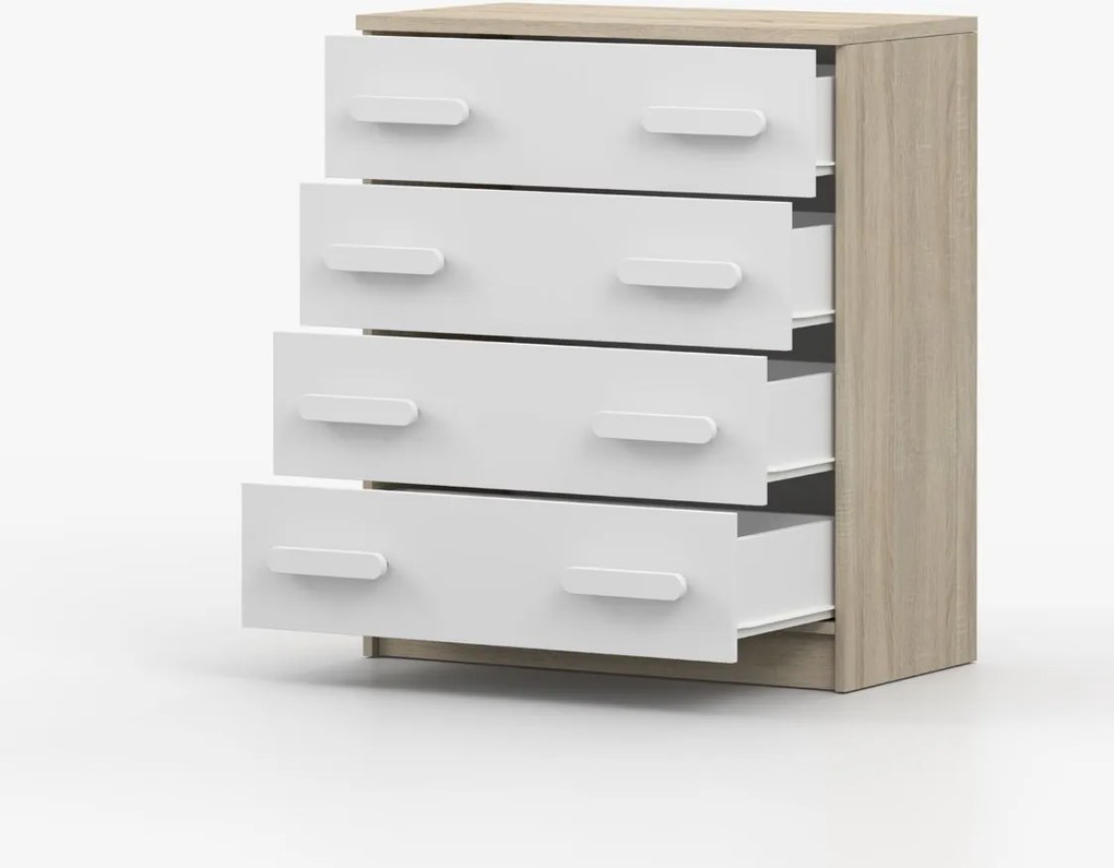 Komoda SMYK - dub sonoma/biela (viac variant)