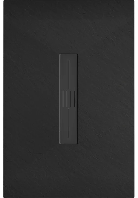 Mexen Toro, SMC obdĺžniková sprchová vanička 130 x 90 cm, čierna, čierna krytka, 43709013-B