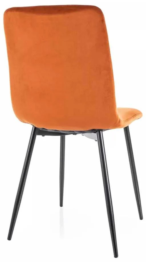Jedálenská stolička Freville Velvet, oranžová
