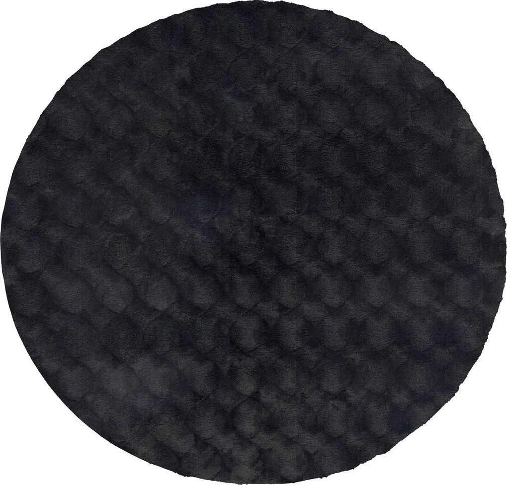Kusový koberec Diamond Cut 800 Anthrazit kruh, 120x120 (priemer) kruh, čierna, obývacia izba, Obsession