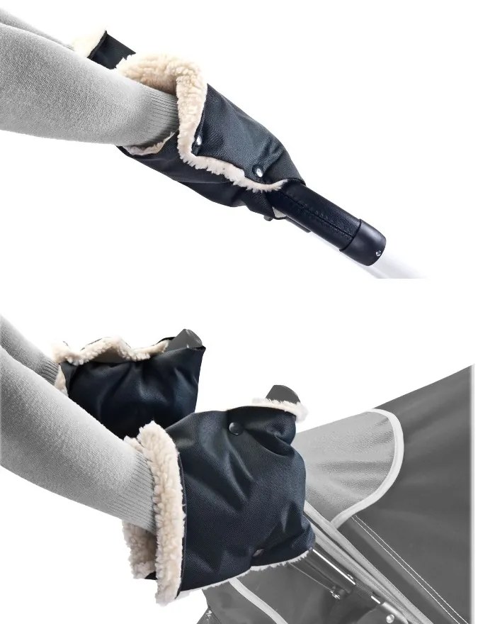 Rukávnik na kočík 2 ks Sensillo 45x21 black