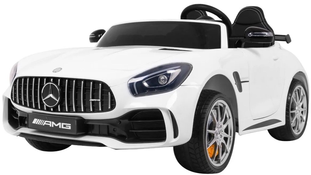 RAMIZ ELEKTRICKÉ AUTÍČKO MERCEDES-BENZ GT R 4 x 4 - LAKOVANÉ - BIELE - 4 x RS550PH-12V - 2 x 12V/7Ah - 2023