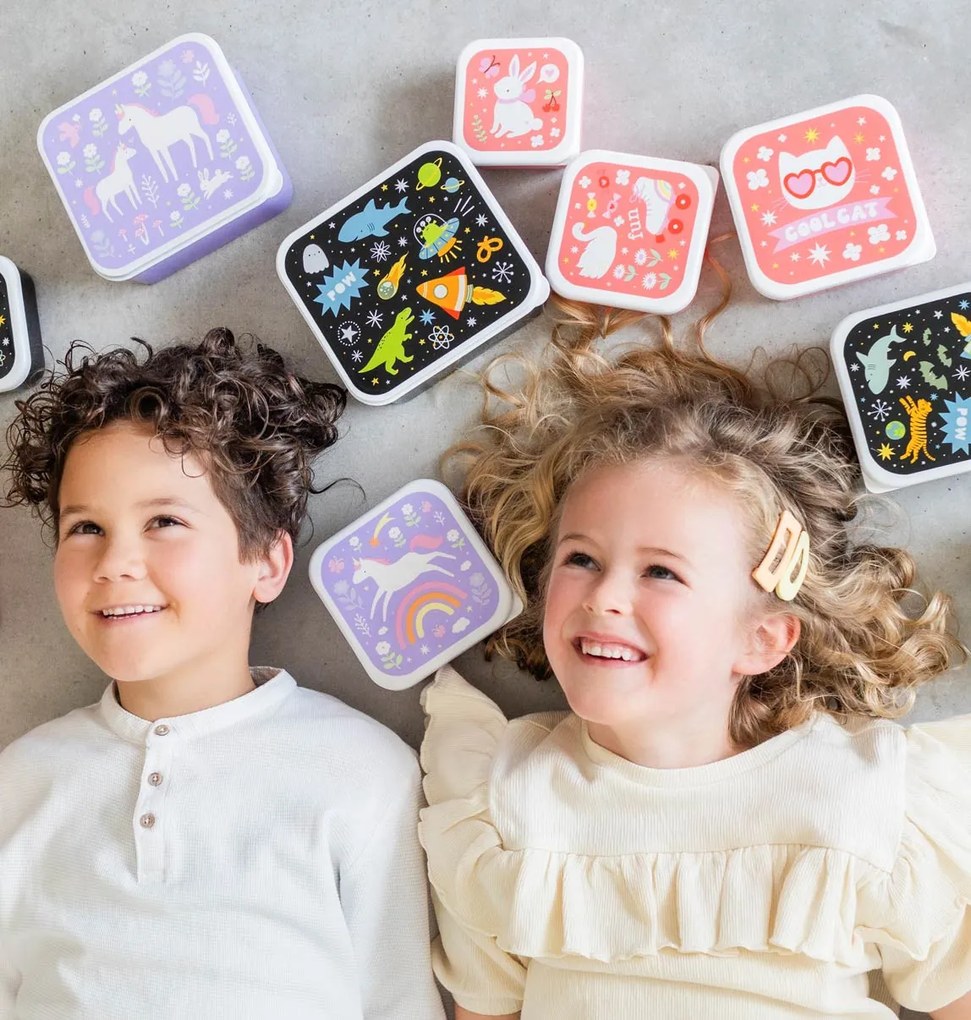 A Little Lovely Company - súprava štyroch desiatových škatuliek - zábava