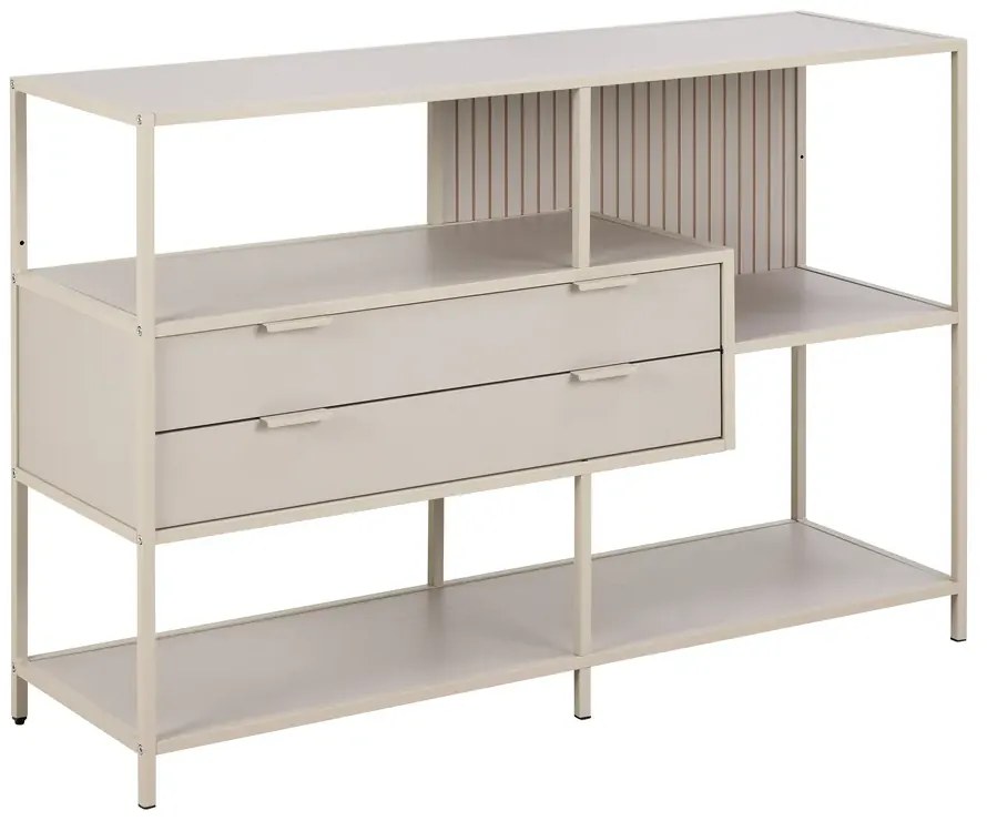 Knižnica Seaford III 114 cm sivá