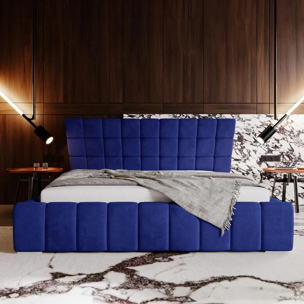 PROXIMA.store - Dizajnová čalúnená posteľ ALMA ROZMER: 160 x 200 cm, TYP ROŠTU: DREVENÝ ROŠT