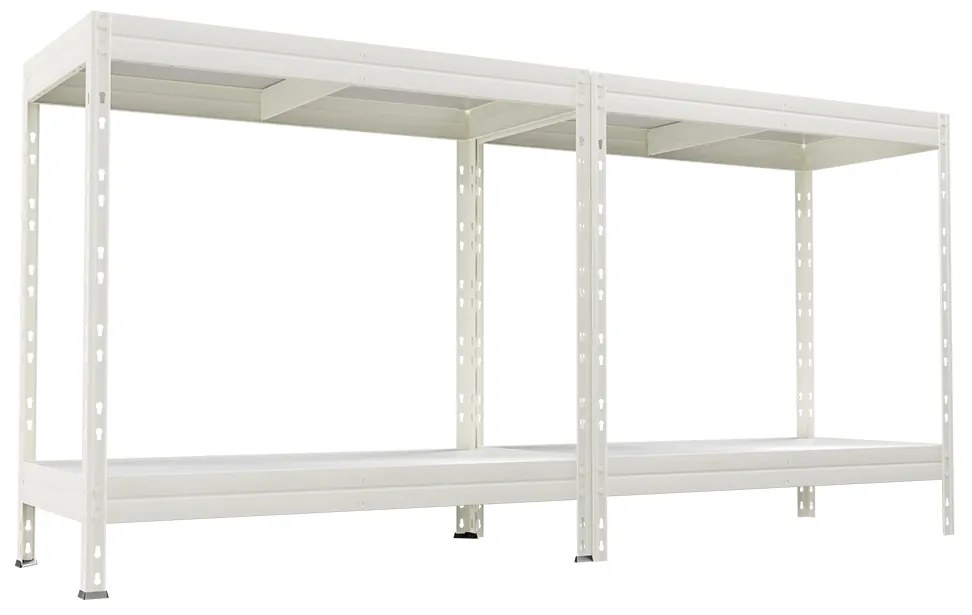 Kovový regál so zníženým obsahom CO2 RIVET GREEN, 180x90x40 cm