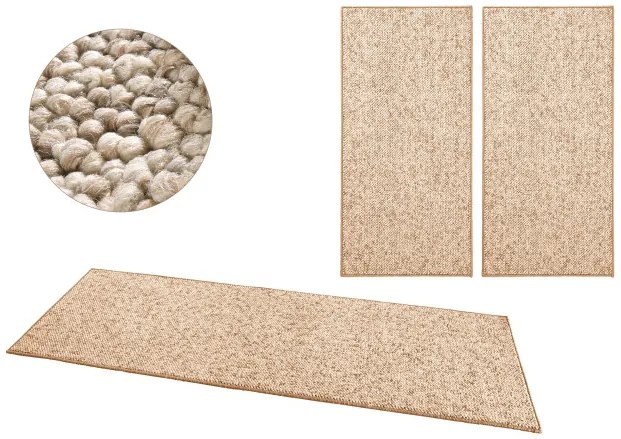 Spálňová sada kobercov Hanse Home WOLLY béžová / hnedá