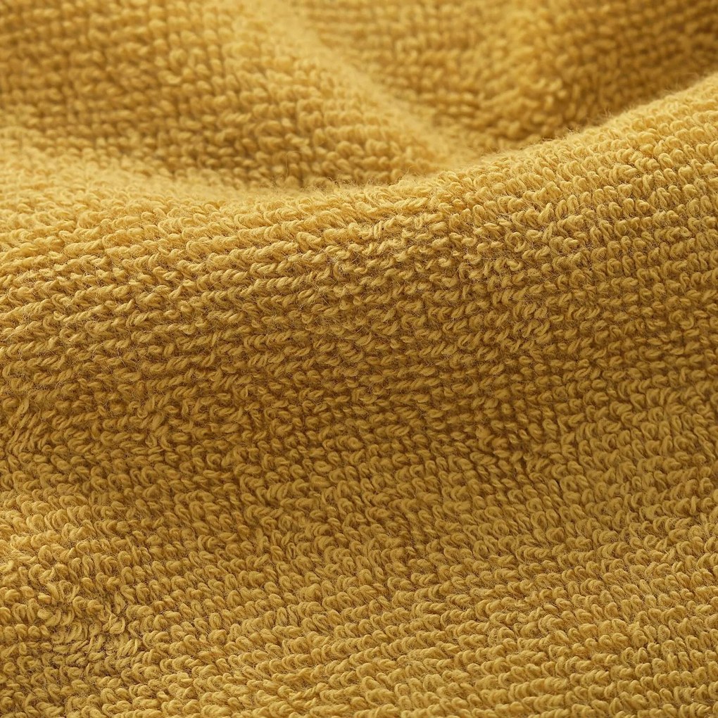 Goldea bavlnený froté uterák / osuška soft bez bordúry – horčicový 30 x 50 cm