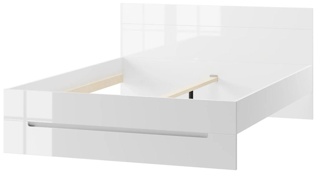 Manželská posteľ 160 cm Sallosa 33 (biela + lesk biely). Vlastná spoľahlivá doprava až k Vám domov. 1068234