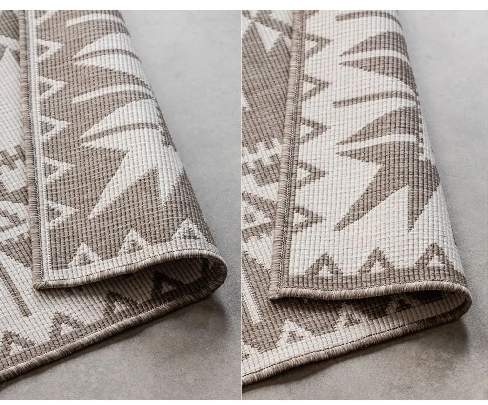 Krémovo-hnedý vonkajší koberec 120x170 cm Gemini – Elle Decoration