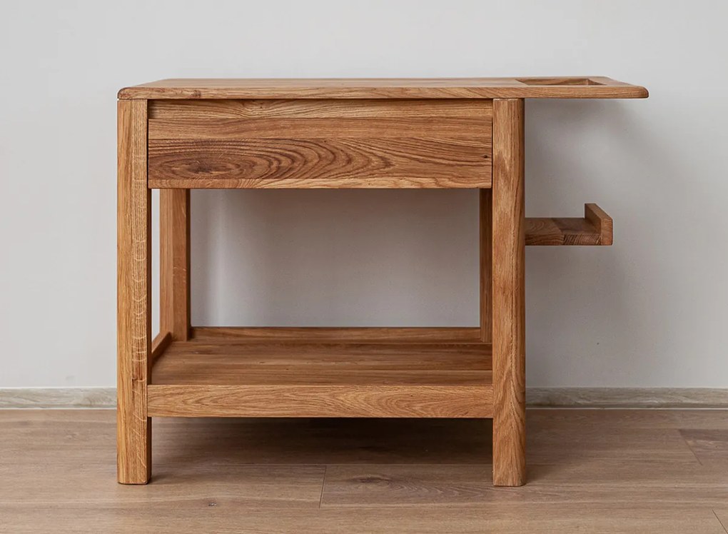 PROXIMA.store - Masívny dubový stolík na noviny - GIALO FARBA: dub
