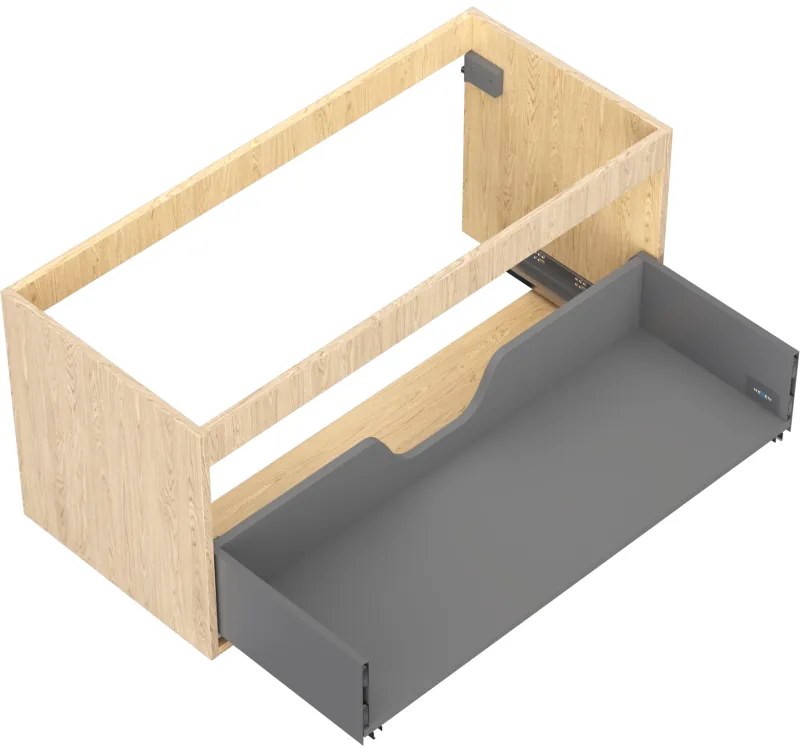 Mexen Box-A, závesná skrinka 100 cm, 1 zásuvka, dub, 91AX0-1000-470-1-81