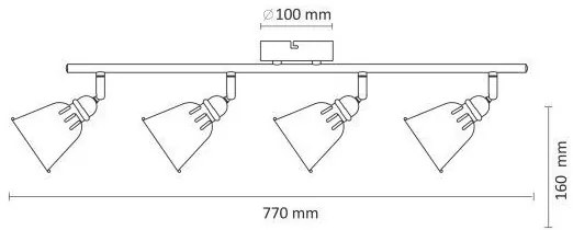 Bodové svietidlo FIONA 4xE14/8W/230V čierna