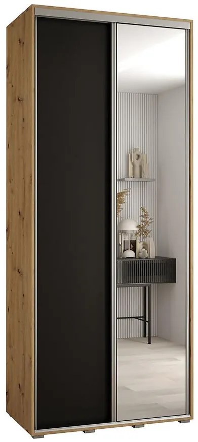 Skriňa 45 Canaris 3 110 artisan/čierna/silver