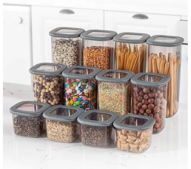 Plastové dózy v súprave 12 ks na potraviny Fresco – Hermia