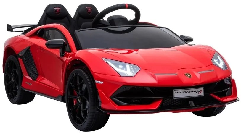 LEAN CARS  ELEKTRICKÉ AUTÍČKO LAMBORGHINI AVENTADOR - NELAKOVANÉ - ČERVENÉ - 2x45W - 1x12V7Ah - 2021