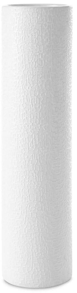 KERAMICKÁ VÁZA RISO (FI) 13X50 CM BIELA