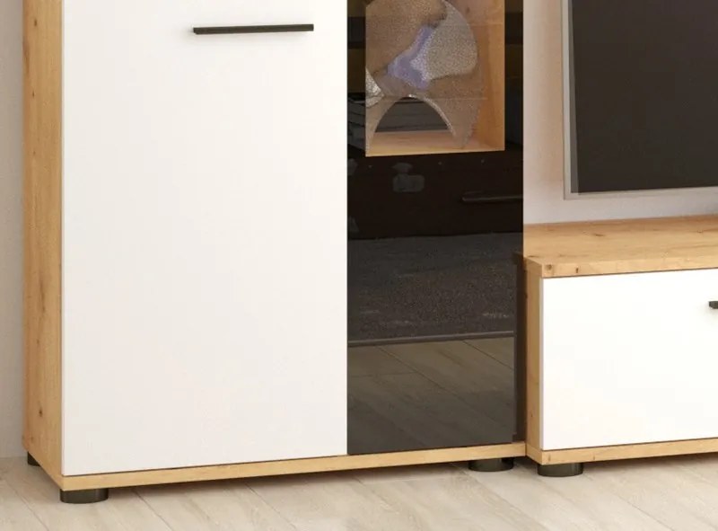 Obývacia stena Samsa, dub artisan/biela